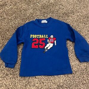 Vintage 90s Kids Blue Football Graphic Sweatshirt